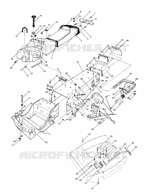 CHASSIS AND SITZ CLASSIC, 400 AND 650 (4914131413001A)