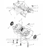 CRANKCASE ASSEMBLY  440 XCR SP X951660 (4932833283C009)