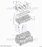 ENGINE, HEAD ASM AND VALVES