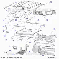 OPT, PREP AUDIO ROOF, REAR CLOSE OFF, COVER, HAUBE LINER, FLOOR, AND DASH