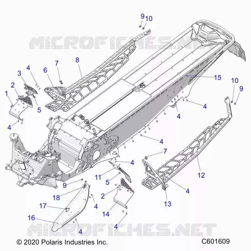 CHASSIS, CLUTCH GUARD, FOOTRESTS, AND RUNNINGBOARDS