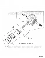 ENGINE, KURBELWELLE, CONNECTING ROD AND PISTON