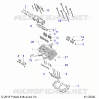ENGINE, ZYLINDERKOPF, CAM AND VALVES