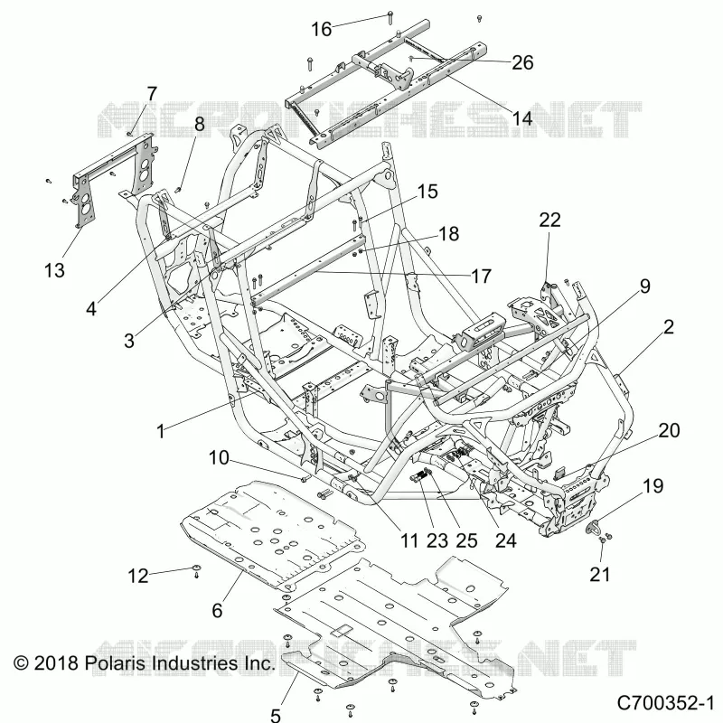 CHASSIS, MAIN FRAME AND SKID PLATES