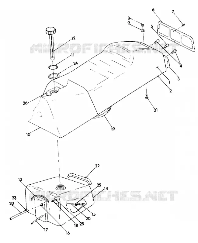 SITZ/GASBEHÄLTER ASSEMBLY 440 XCR (4921352135003A)