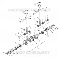 KURBELWELLE   KOLBEN SL 700 B974071, INTL. SL 700 I974071, SL 700 DELUXE B97 (4940874087C010)