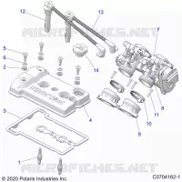 ENGINE, THROTTLE BODY AND VENTILDECKEL