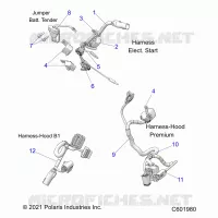 ELEKTRIC, WIRE HARNESS, HOOD, ELEC. START