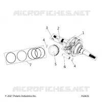 ENGINE, KURBELWELLE, CONNECTING ROD AND PISTON