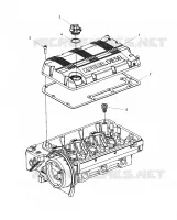 MOTOR, ROCKER ARMS COVER AND OIL FILLER