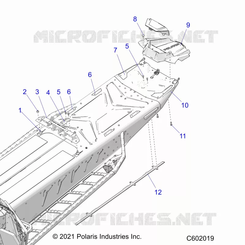 CHASSIS, REAR, MISC. COVERS AND SNOWFLAP