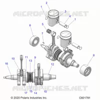 ENGINE, PISTON AND KURBELWELLE