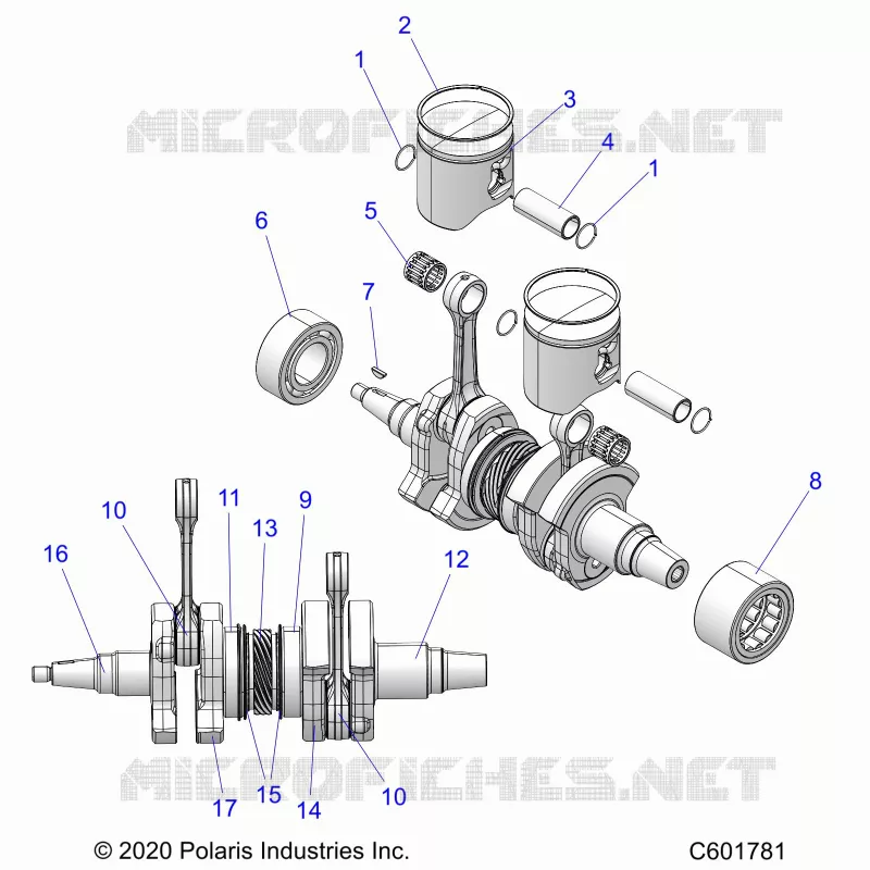 ENGINE, PISTON AND KURBELWELLE