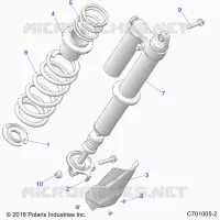 SUSPENSION, REAR SHOCK MOUNTING