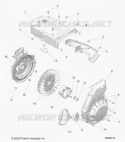 ENGINE, BLOWER HOUSING AND RÃŒCKZUG STARTER