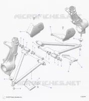 SUSPENSION, A-ARM AND STREBE MOUNTING