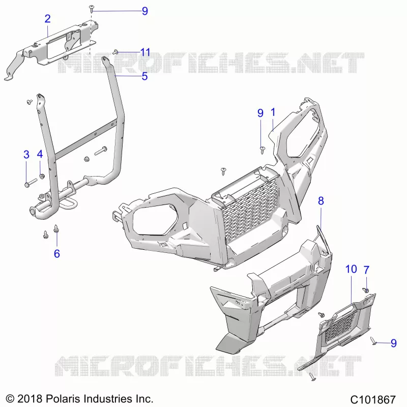 FRONTSTOSSSTANGE AND MOUNTING