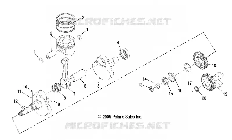 MOTOR, KURBELWELLE AND KOLBEN