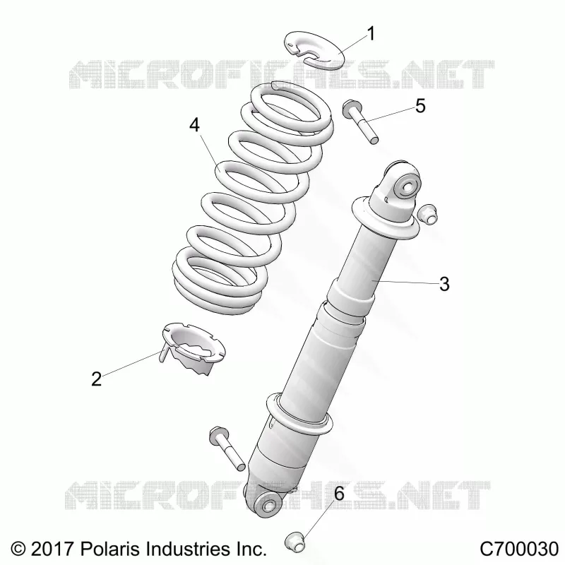 SUSPENSION, REAR SHOCK MOUNTING