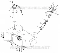 TREIBSTOFF TANK SL 700 B974071, Intl. SL 700 I974071, SL 700 Deluxe B974072 and I (4940874087A010)