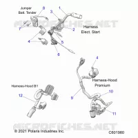 ELEKTRIC, WIRE HARNESS, HOOD, ELEC. START
