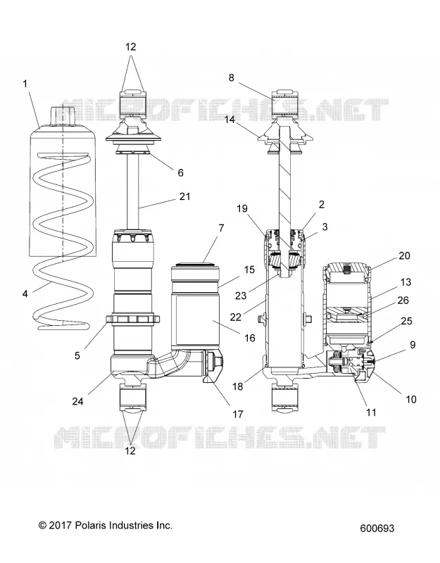 SUSPENSION, FRONT SHOCK TRACK (ADVENTURE, XC)