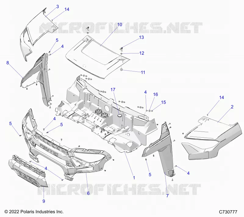 HAUBE AND FRONT FACIA -R23RRE99AJ/BJ/AK/BK/AX/BX/A9/B9 (C730777)