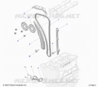 CAM CHAIN AND TENSIONER