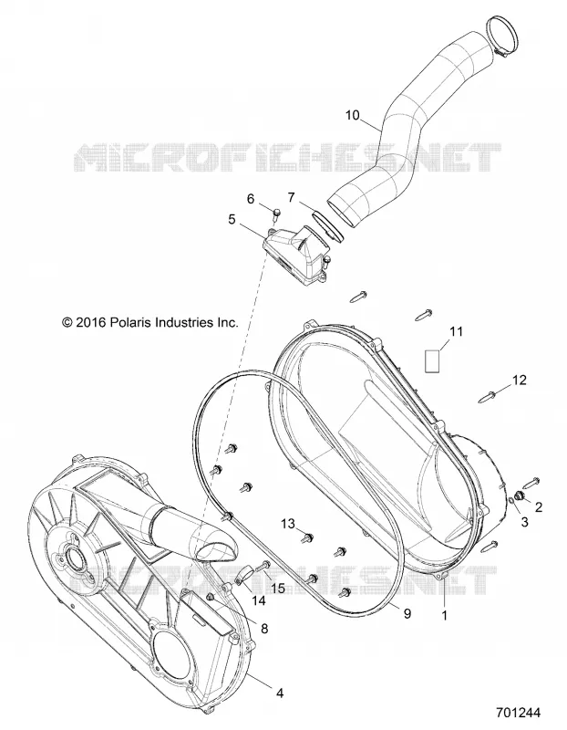 DRIVE TRAIN, CLUTCH COVER AND DUCTING