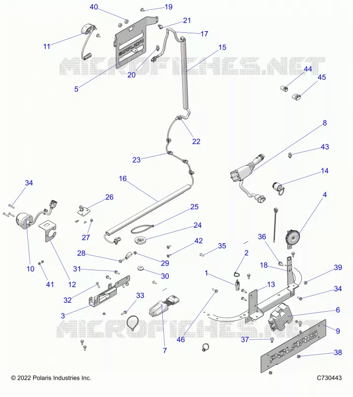 ELEKTRIC, WIRE HARNESS COMPONANTS, AND LICENSE PLATES 