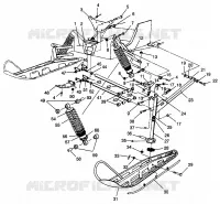 FRONT SUSPENSION AND SKI 600 XCR SP 0965677 AND EUROPEAN 600 XCR SP E965677 (4932063206B004)