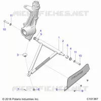 SUSPENSION, A-ARM AND STREBE MOUNTING