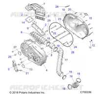 DRIVE TRAIN, CLUTCH COVER AND DUCTING