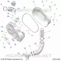 ANTRIEB, CLUTCH COVER AND DUCTING