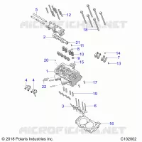 ENGINE, ZYLINDERKOPF, CAM AND VALVES