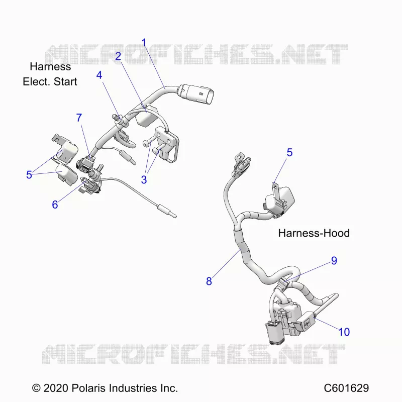 ELEKTRIC, WIRE HARNESS, HOOD, ELEC. START