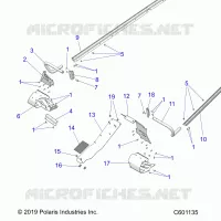 CHASSIS, CLUTCH GUARD, FOOTRESTS, TUNNEL GRIPS