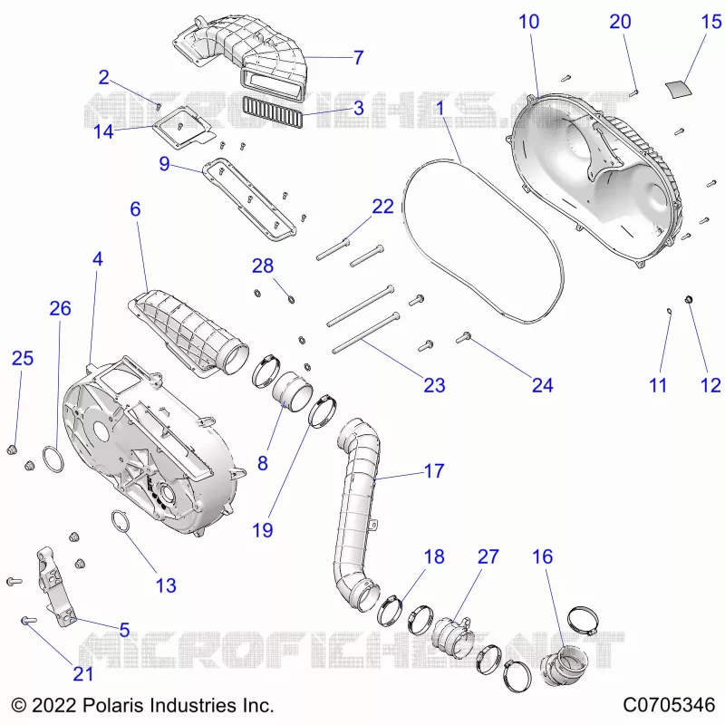 ANTRIEB, CLUTCH COVER AND DUCTING