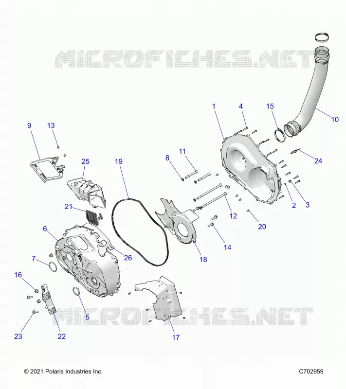 ANTRIEB, CLUTCH COVER AND DUCTING