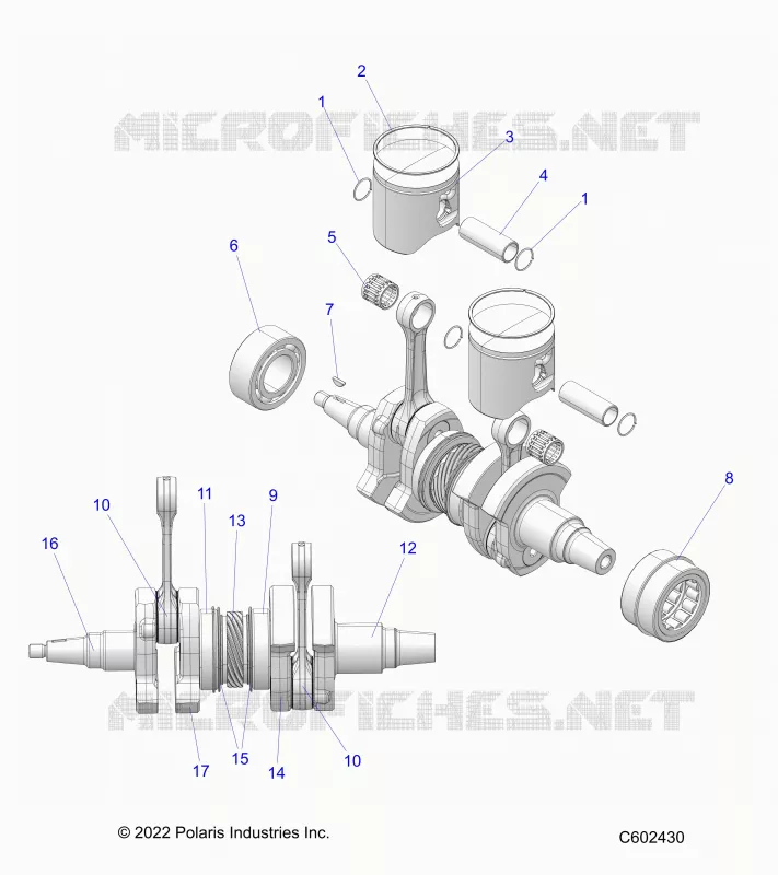 ENGINE, PISTON AND KURBELWELLE