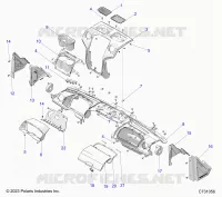 INSTRUMENTENTAFEL, UPPER AND A-PILLERS