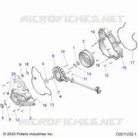 ENGINE, STATOR COVER AND FLYRAD