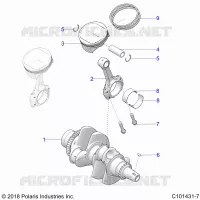 ENGINE, KURBELWELLE AND PISTON