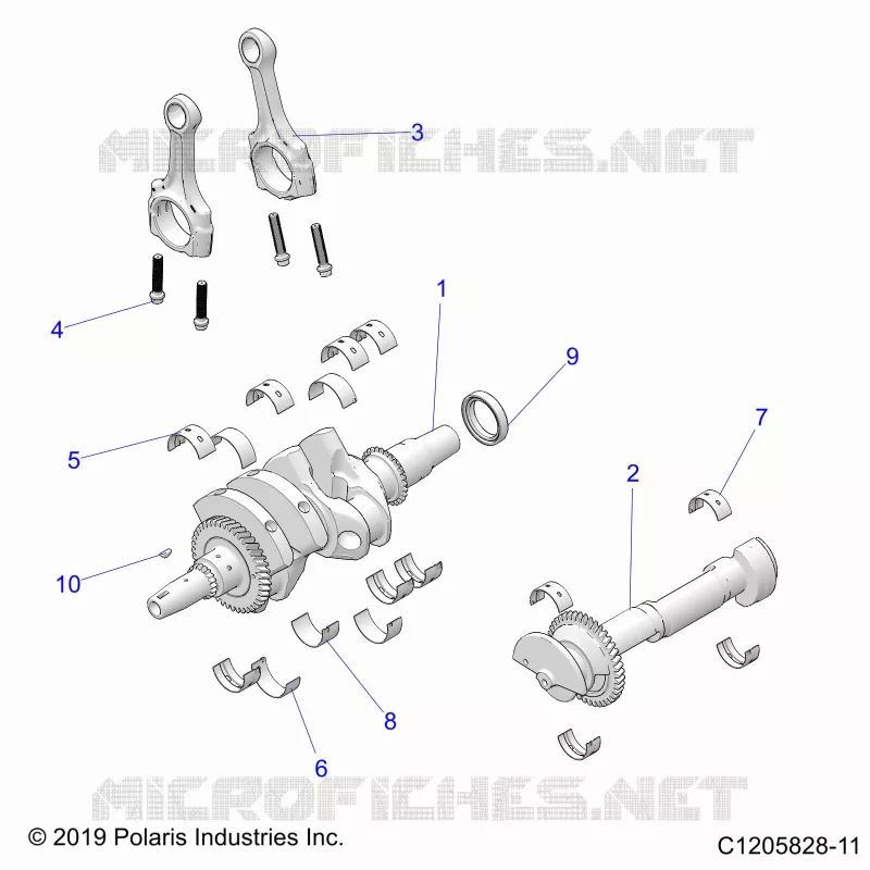 ENGINE, KURBELWELLE AND BEARINGS