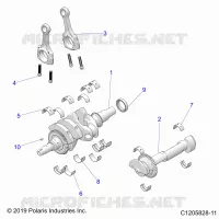 ENGINE, KURBELWELLE AND BEARINGS