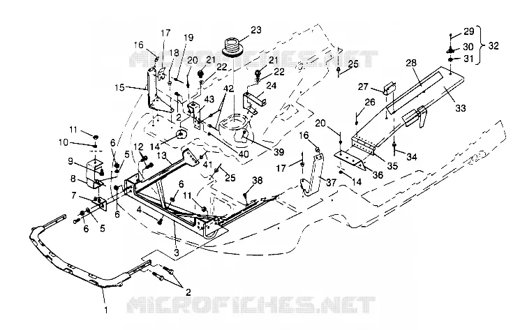 NOSEPAN ASSEMBLY  500 EFI 0952774, EFI SKS 0952574,   EFI SKS PT 0952974, A (4929052905A012)