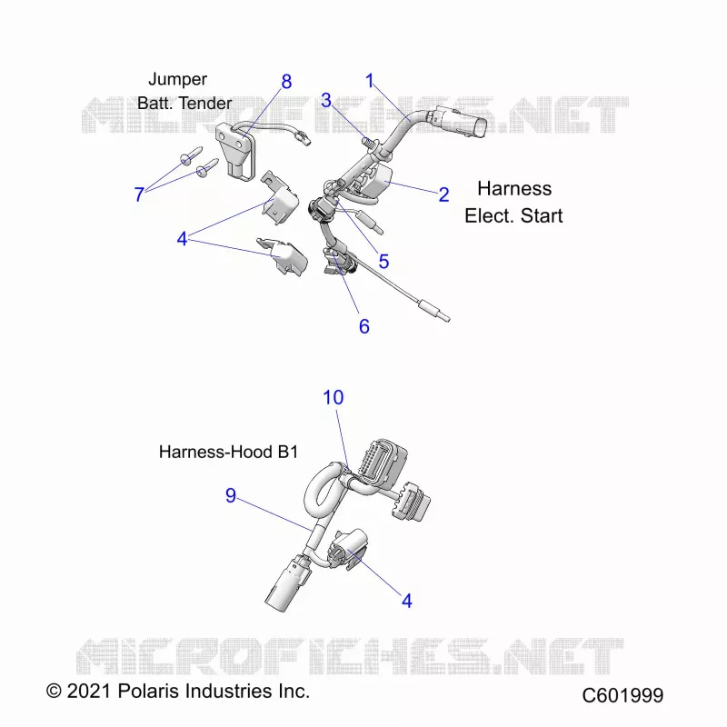 ELEKTRIC, WIRE HARNESS, HOOD, ELEC. START