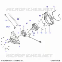 ENGINE, STATOR COVER AND SCHWUNGRAD