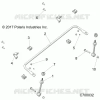 SUSPENSION, FRONT STABILISATORSTANGE