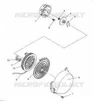 RÜCKZUG ANLASSER ASSEMBLY RXL / 0930768 and RXL SKS / 0930568 (4922992299037A)